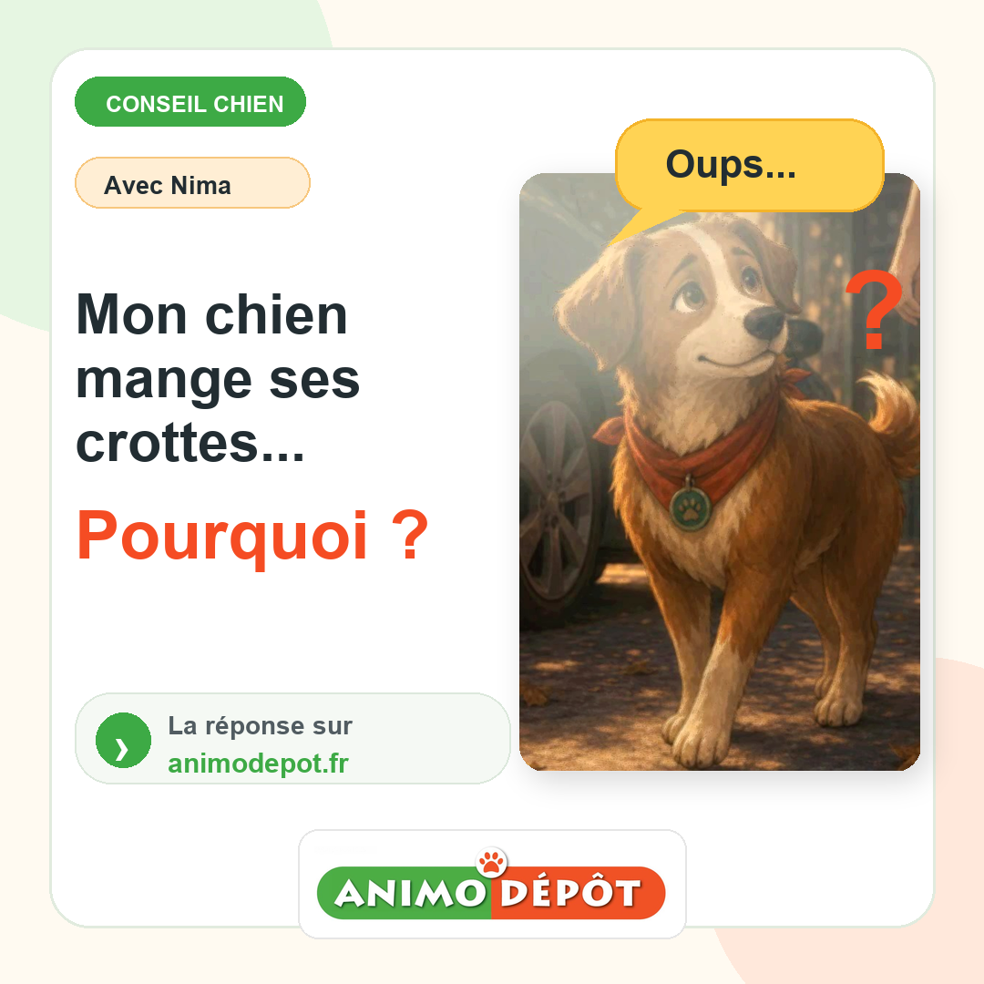 Pourquoi mon chien mange ses crottes - conseils Animo Dépôt avec Nima